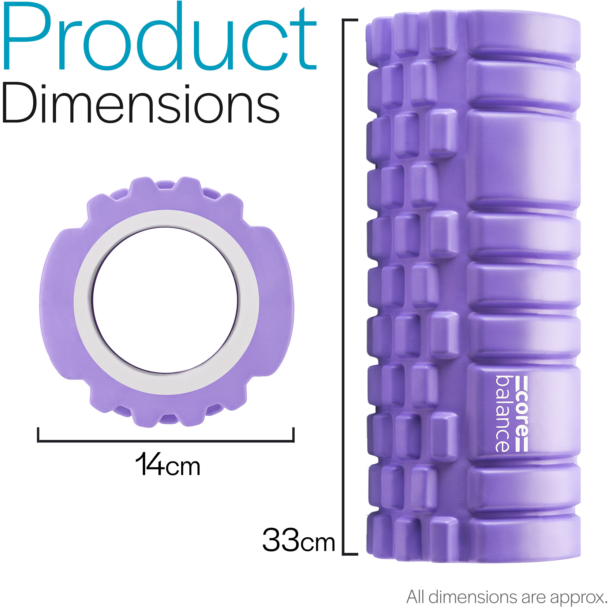 Foam Massage Roller Grid Trigger Target Point Gym Fitness Physio Rehab ...