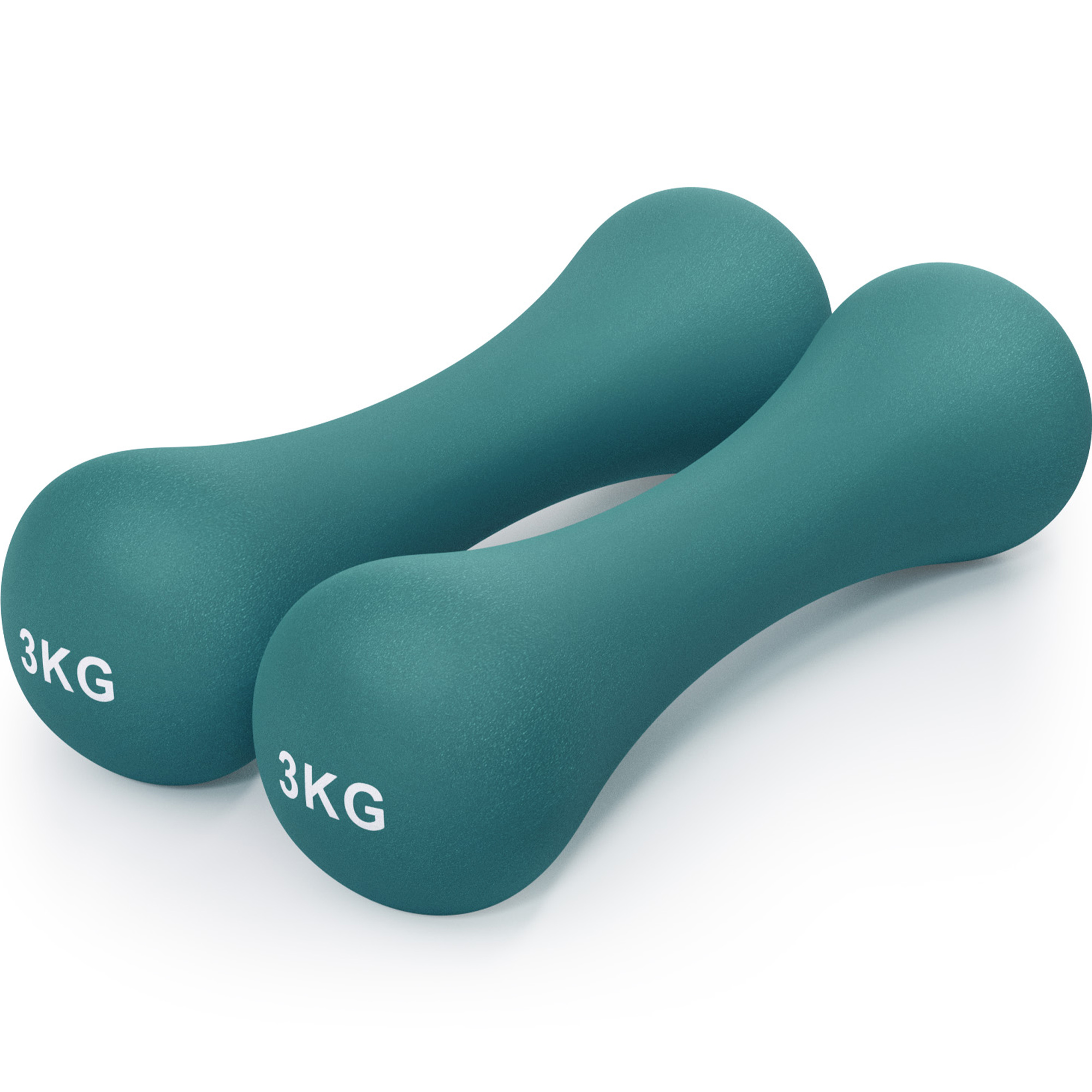 Neoprene Bone Dumbbells Set Of 2 Cast Iron Hand Weights Fitness Core Balance