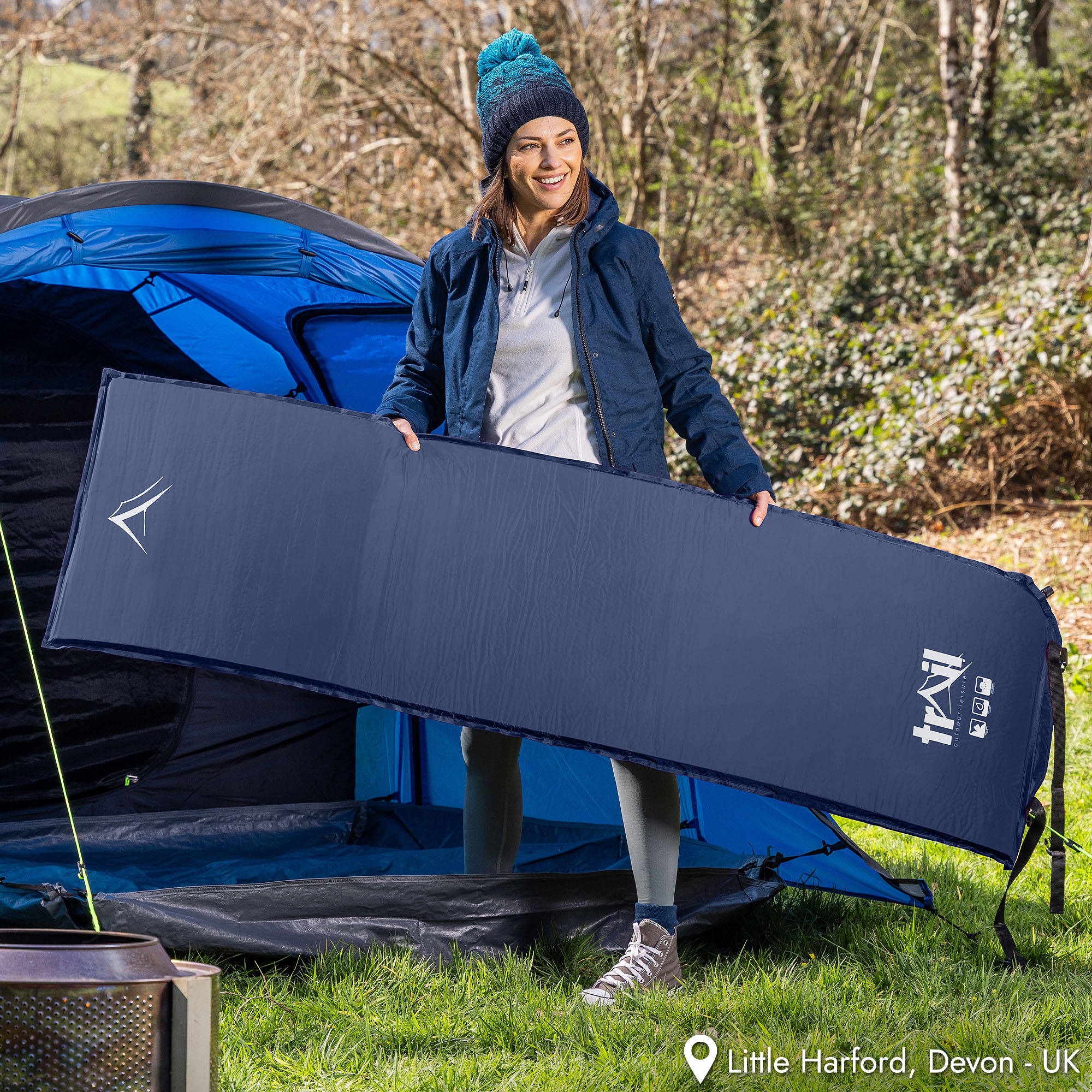 Single Camping Mat Self Inflating Inflatable Roll Mattress Extra Thick 5cm Trail - Picture 16 of 28