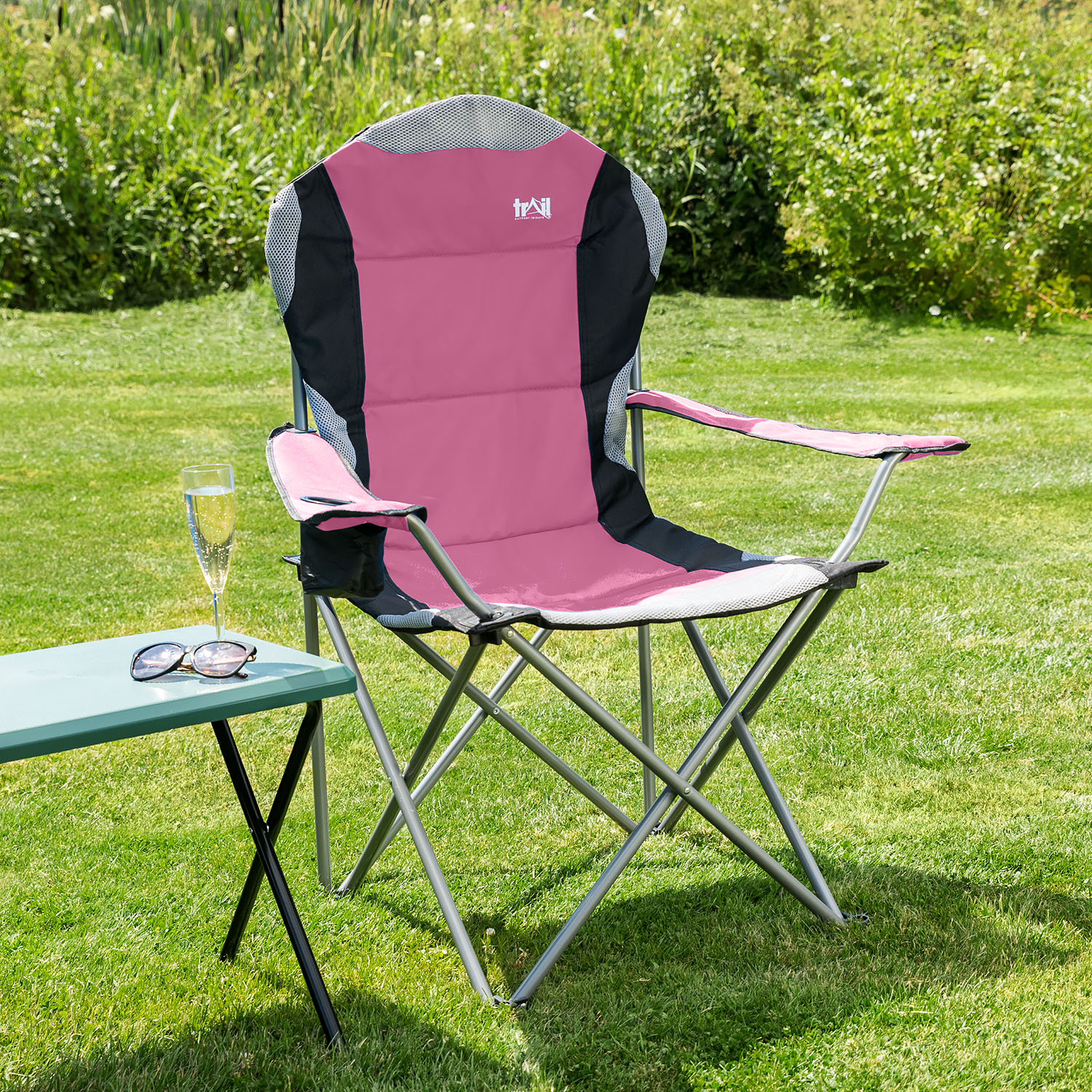 Folding Camping Chairs Chair Outdoor Garden Portable Hiking Fishing Chair UK 