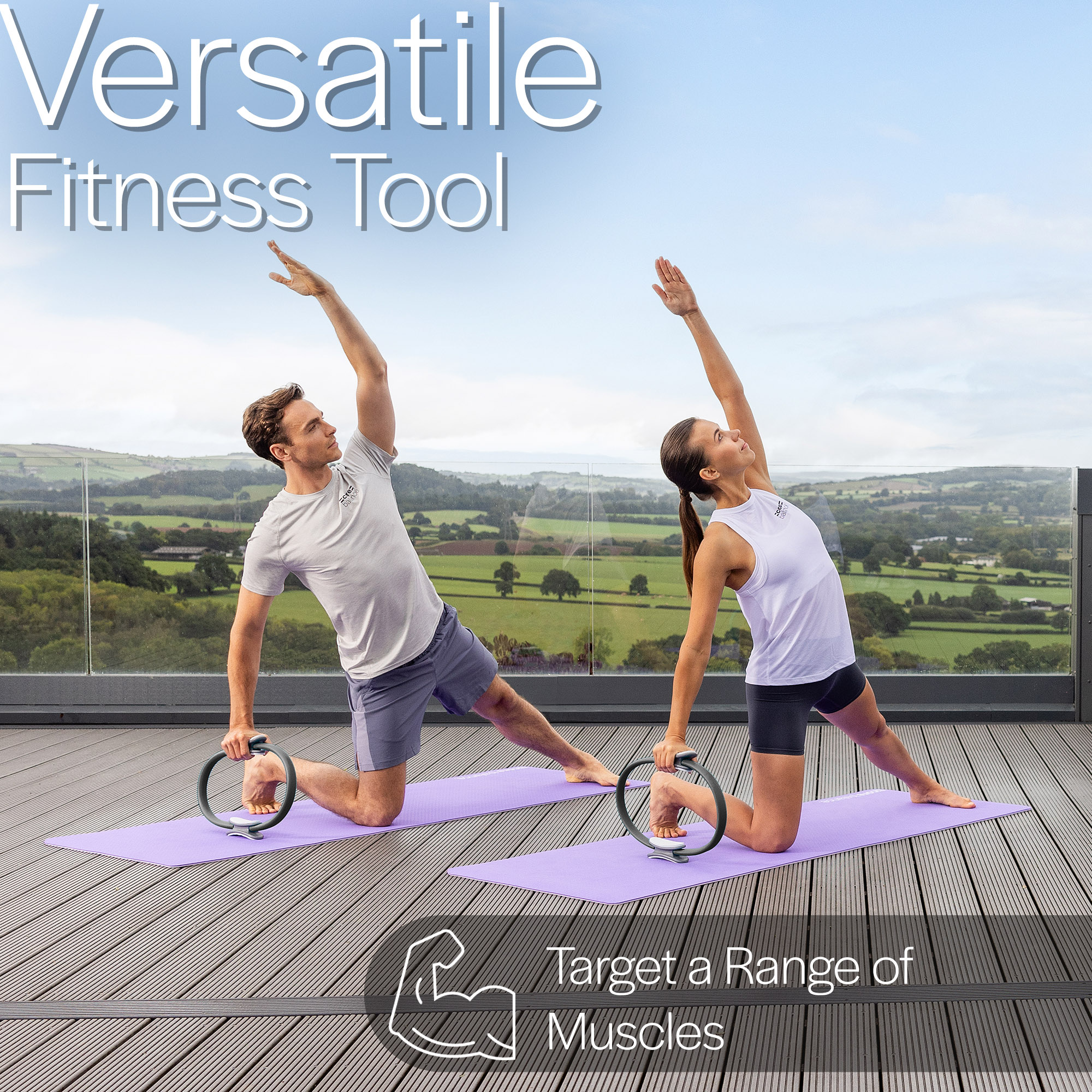 Pilates Resistance Ring Yoga Fitness Magic Circle Thigh Arm Toner 15” - Produktbild 2