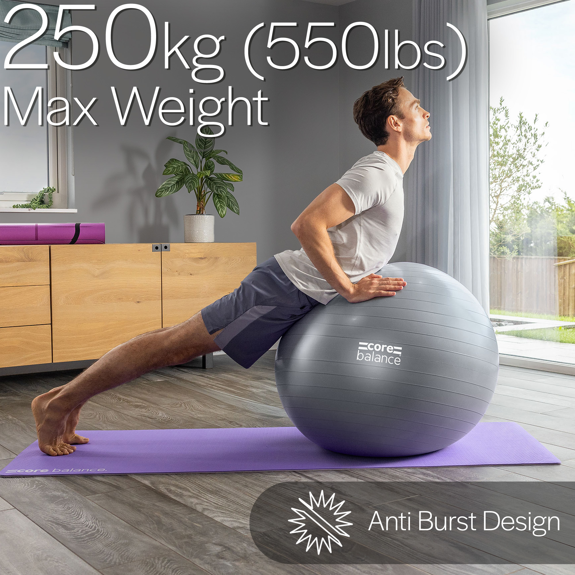 Gym Ball Exercise Fitness Yoga Pregnancy Anti Burst 55cm 65cm 75cm 85cm Pump - Picture 16 of 131