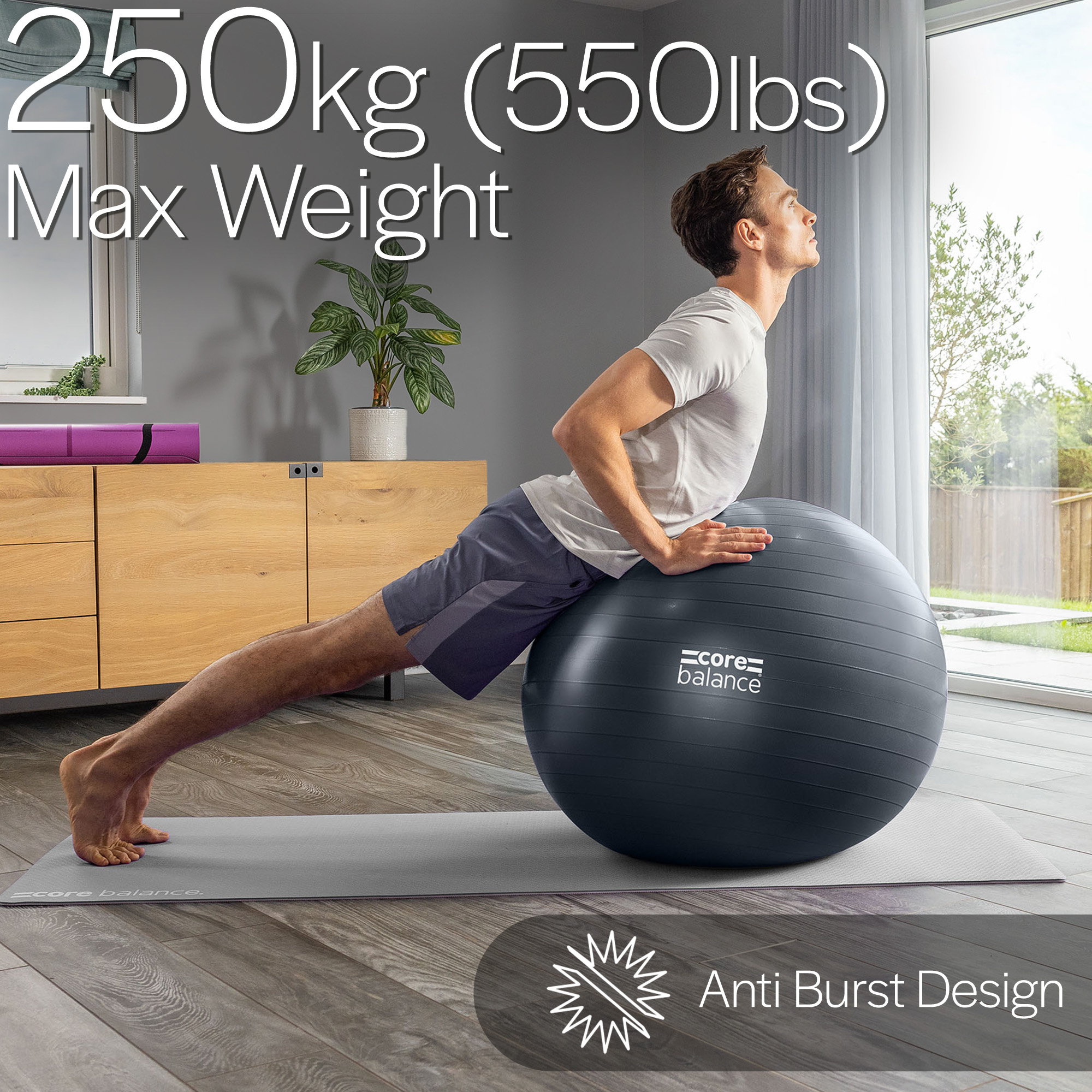 Gym Ball Exercise Fitness Yoga Pregnancy Anti Burst 55cm 65cm 75cm 85cm Pump - Picture 72 of 131