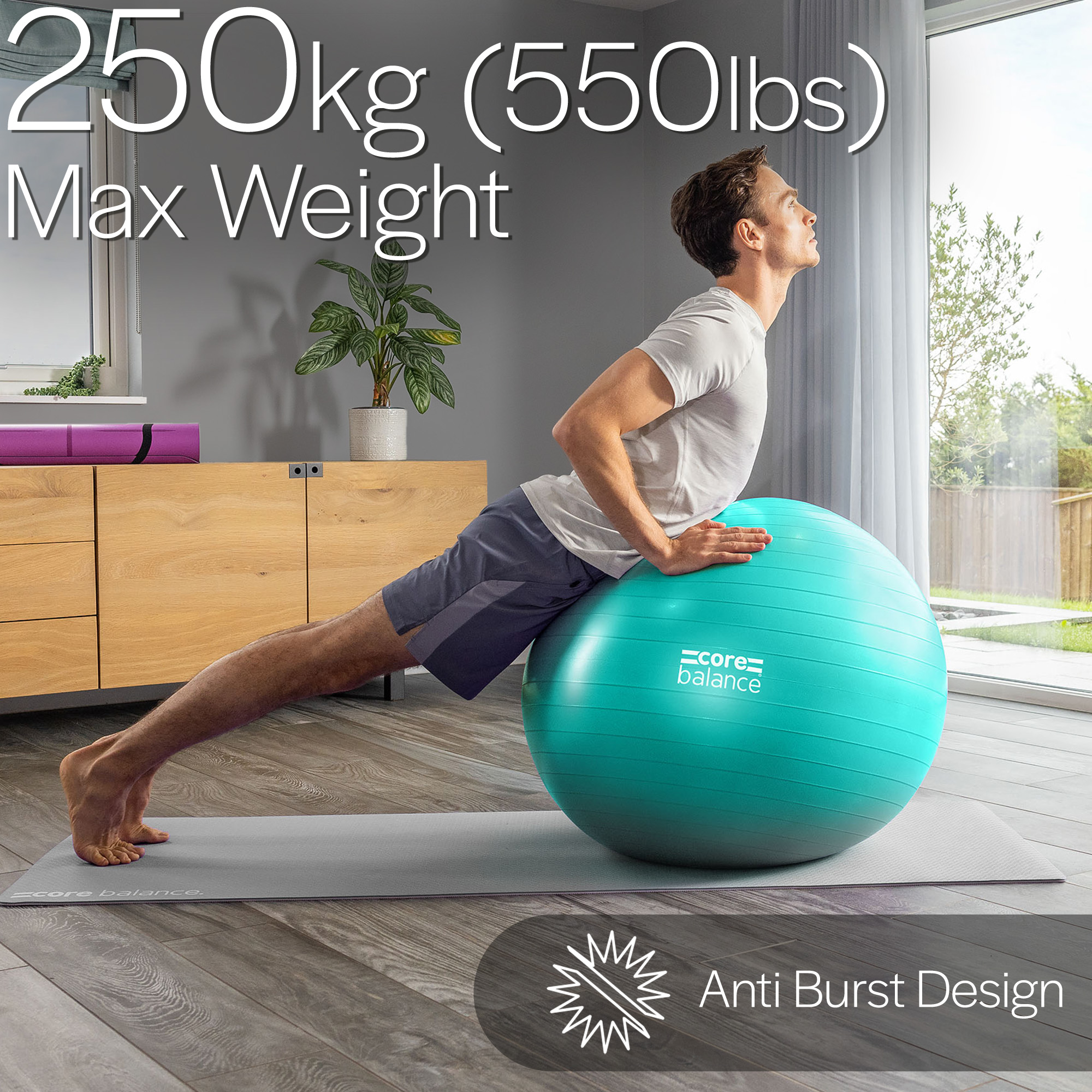 Gym Ball Exercise Fitness Yoga Pregnancy Anti Burst 55cm 65cm 75cm 85cm Pump - Picture 129 of 131