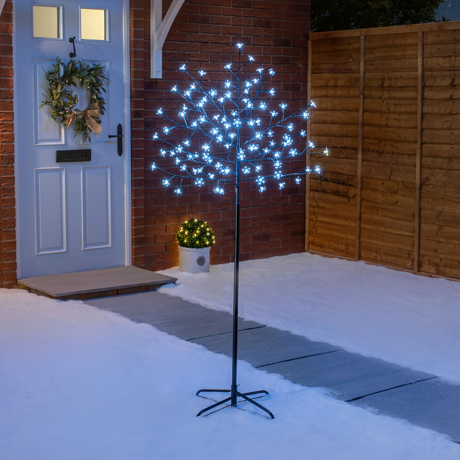 Practiced Immorality Walnut LED Cherry Blossom Tree 5ft | Christow
