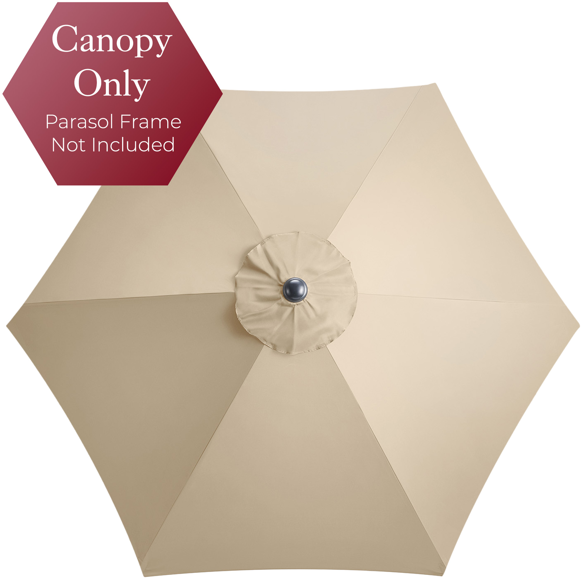 Replacement Parasol Canopy 2.4m Hexagonal 6 Arms UV Protection Christow
