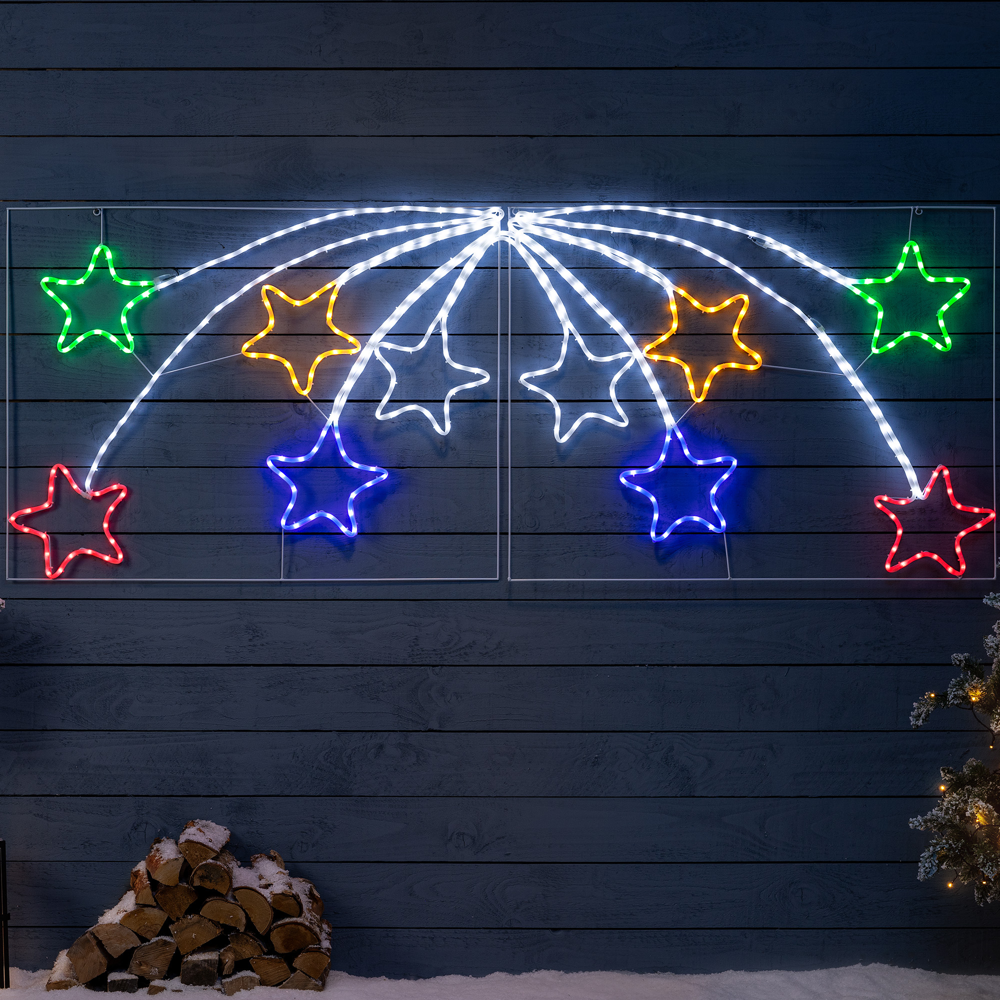 Shooting Star Rope Light Outdoor Christmas Decoration Large LED Xmas ...