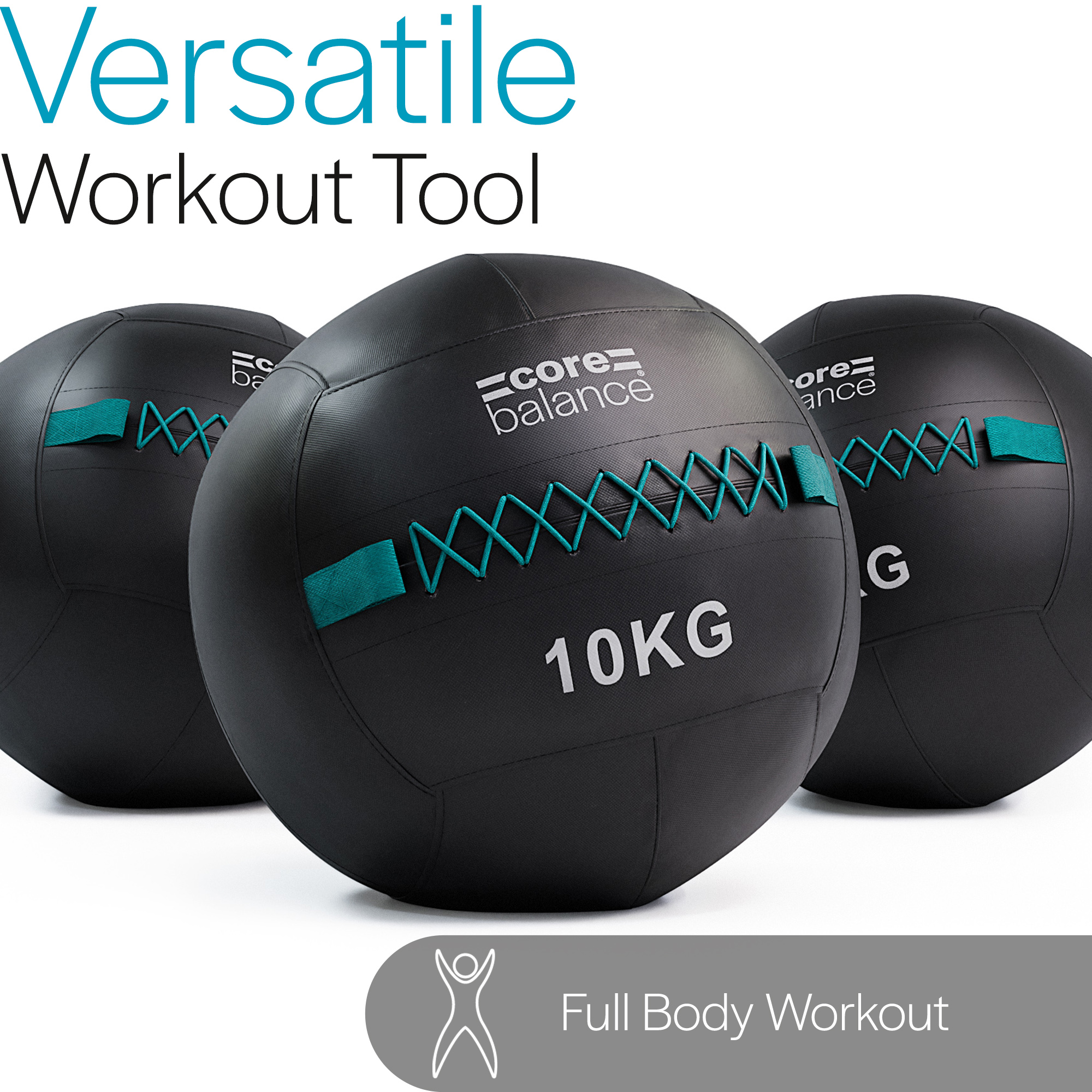 Core Balance Wall Ball Heavy Duty PVC Cardio Strength Cross Training ...