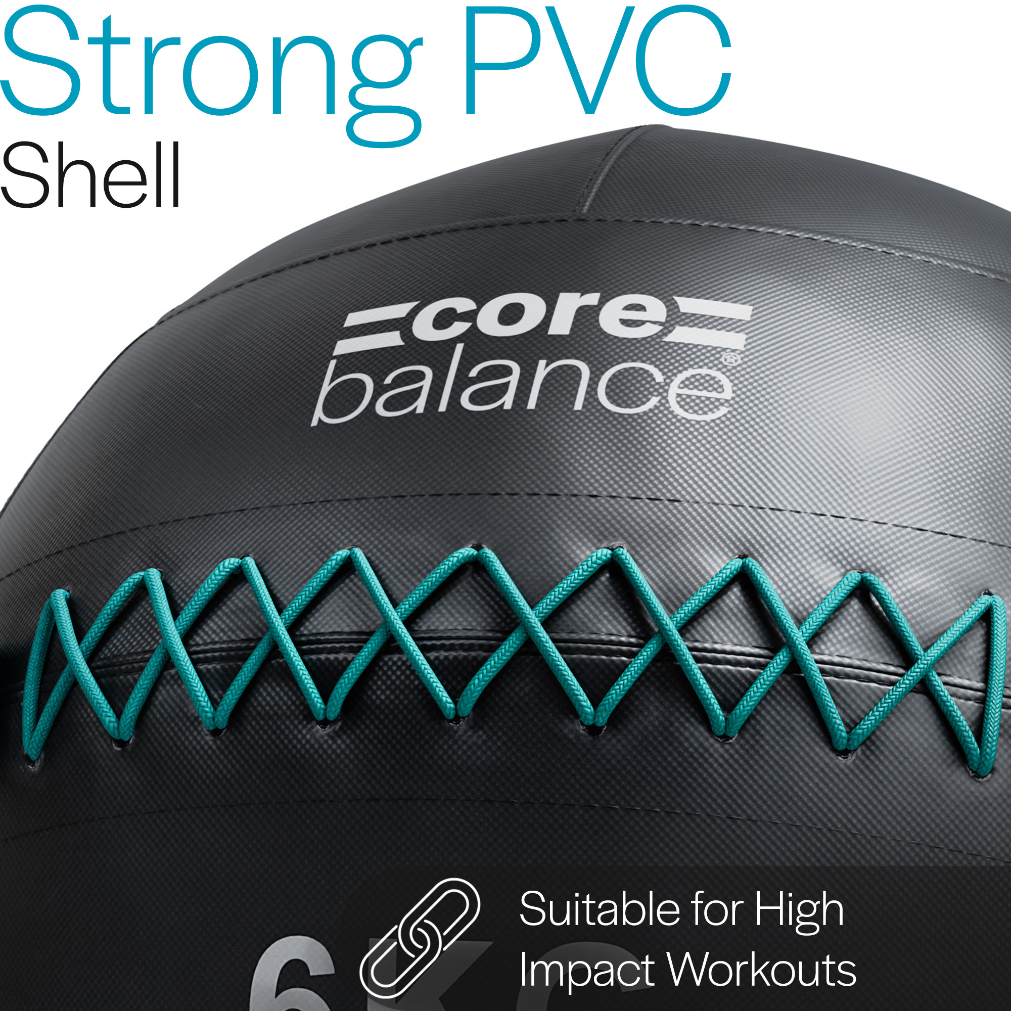 Core Balance Wall Ball Heavy Duty PVC Cardio Strength Cross Training ...