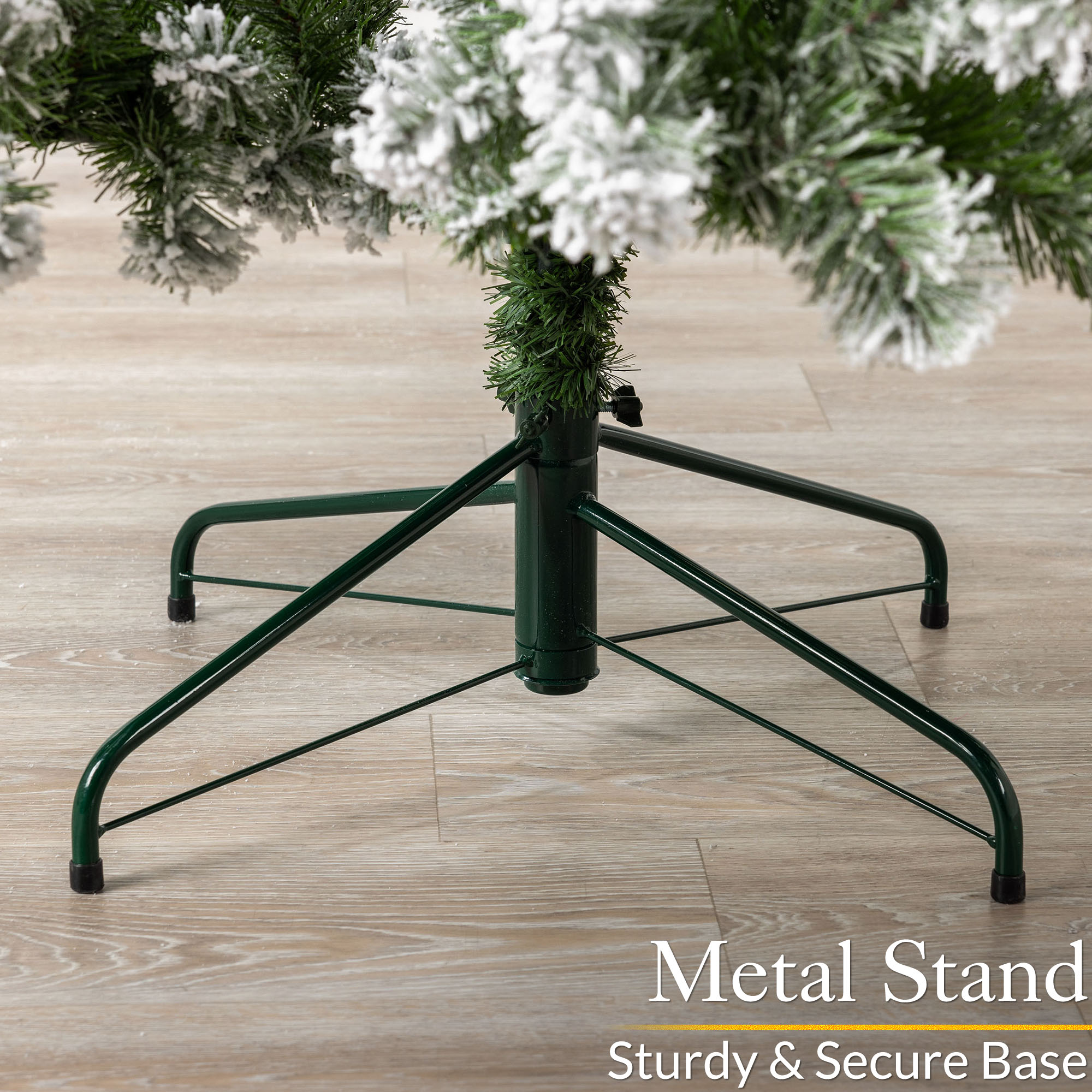 Christow 5ft Pre-Lit Christmas Tree, Artificial Sparse Halden Fir With 240 Warm White Micro LEDs