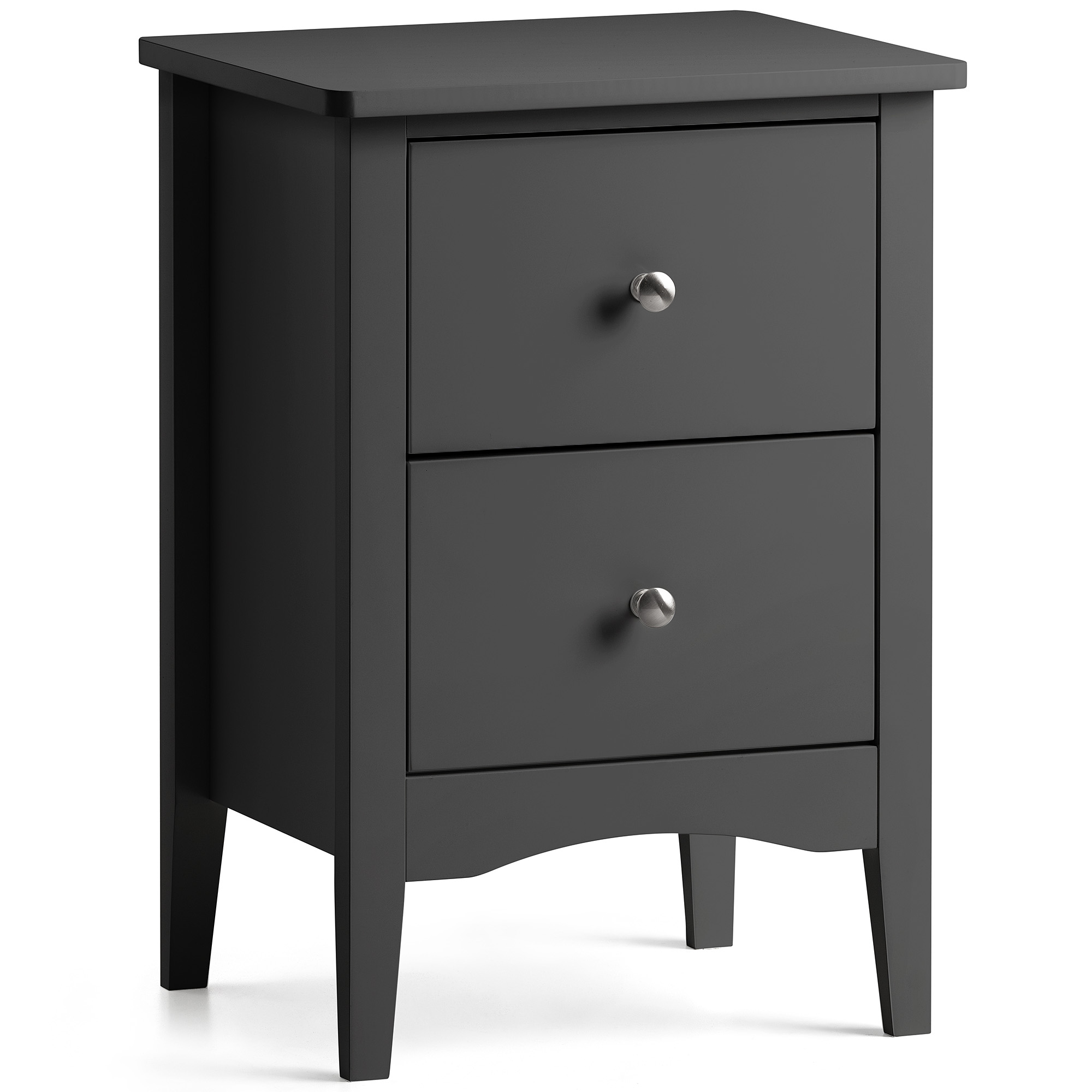 Bedside Table 2 Drawer Slim Bedroom Nightstand Storage Cabinet Unit - Picture 8 of 55