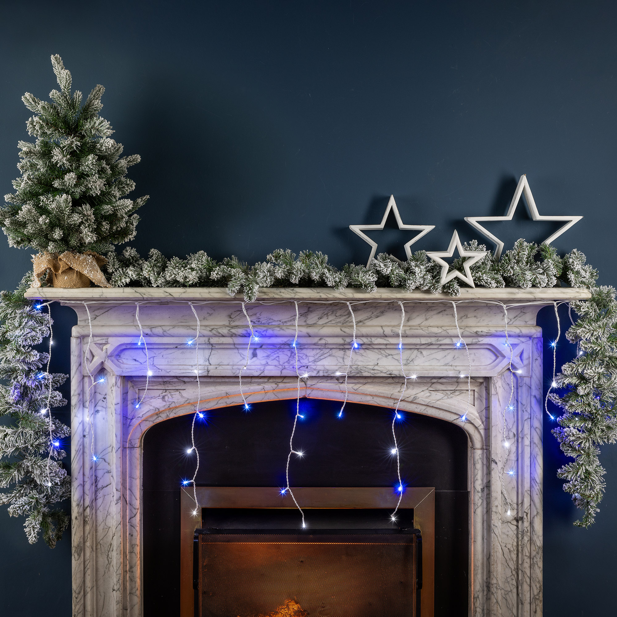 Christow Christmas Icicle Lights Indoor Outdoor Flashing 135-2000 LED ...