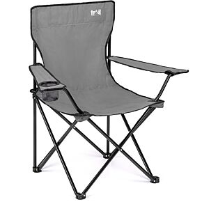 Trail Basic Folding Camp Chair With Cup Holder – Grey