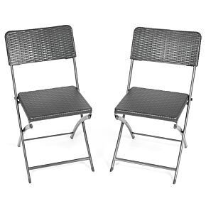Set of two Christow Rattan Effect Garden Chairs