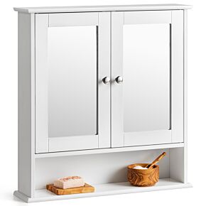 Christow White Double Mirrored Cabinet