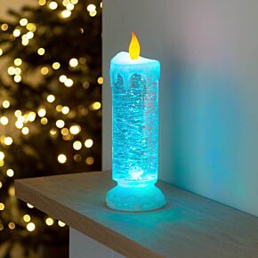 Swirling Glitter Christmas Candle