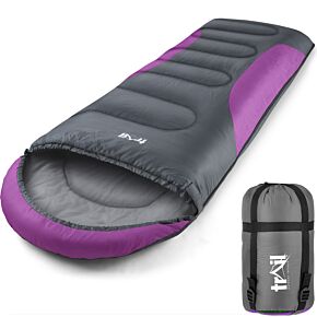 Alpine 250 Purple Sleeping Bag With Hood