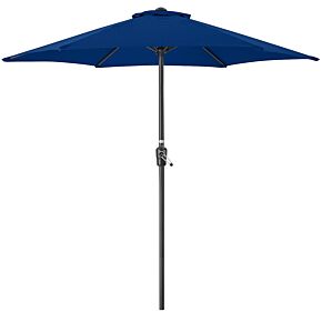 Christow 2.4m Navy Blue Parasol with Crank