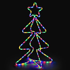 3D Rope Light Christmas Tree