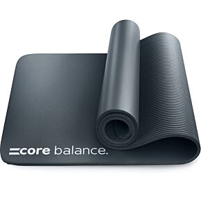 Core Balance black 10mm thick Pilates mat.