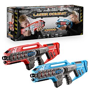 Laser Combat X-2000 Laser Tag Rifle Set – Blue & Red Battle Pack