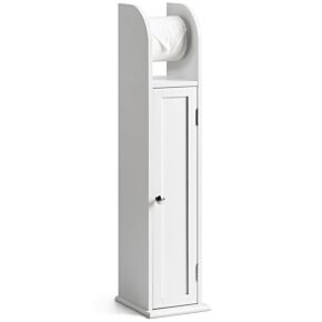Christow White Toilet Roll Holder Cabinet