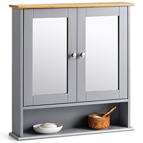 Christow Grey Double Mirrored Cabinet
