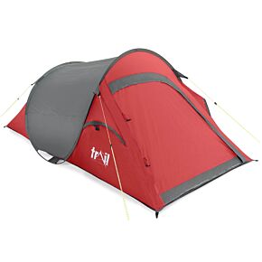 Trail Red 2 Man Pop Up Tent With Single Skin