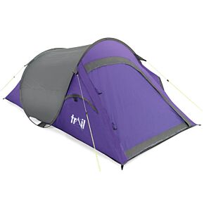 Trail Purple 2 Man Pop Up Tent With Single Skin