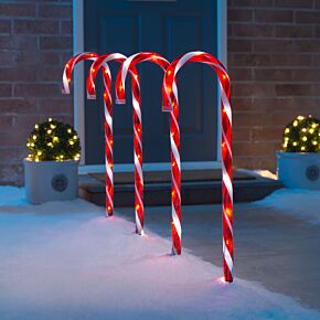 Christow Large Christmas Candy Cane Lights