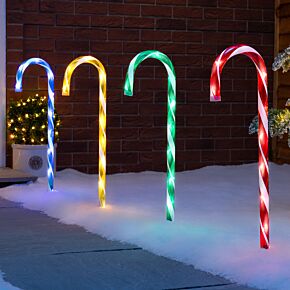 Christow Multi Colour Candy Canes 58cmj Mains