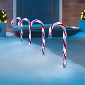 Christow Red & White Candy Cane Christmas Lights