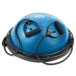 Core Balance blue balance trainer with resistance bands.