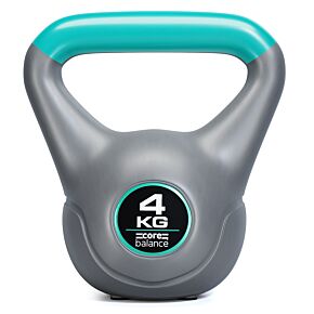 4kg Core Balance Vinyl Kettlebell with teal handle