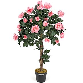 Christow 3ft Pink Artificial Rose Tree