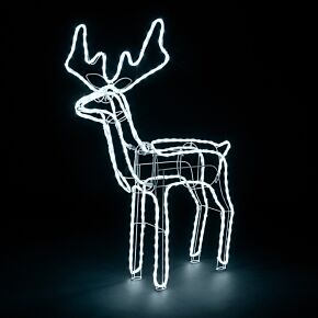 Light Up Reindeer Rope Light Christmas Decoration Outdoor Bright White LED