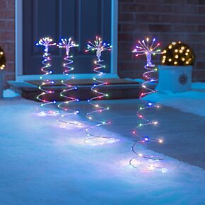 Christow Spiral Christmas Tree Pathway Lights.
