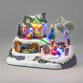 Moving Christmas Toyshop Scene