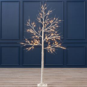 White Birch Tree With Lights (6ft)