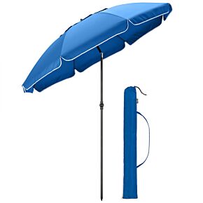 Christow Blue Portable Beach Parasol