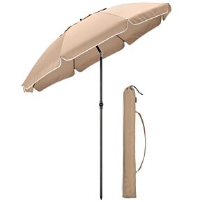 Christow Taupe Portable Beach Parasol