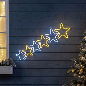 Christow 6 Star Christmas Light White & Warm White 