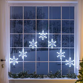 Snowflake Christmas Curtain Lights