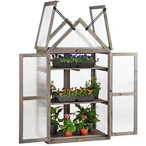 Christow Grey Tall Cold Frame Greenhouse