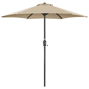 Christow 2.4m Taupe Parasol with Crank
