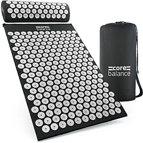 Core Balance Black and White Acupressure Mat and Pillow