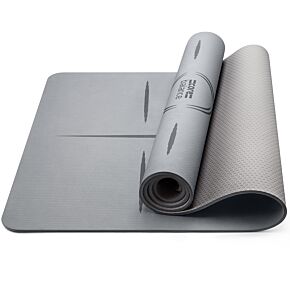 Grey Core Balance TPE Yoga Alignment Mat