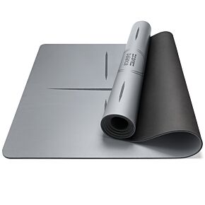 Grey Core Balance Rubber Alignment Yoga Mat