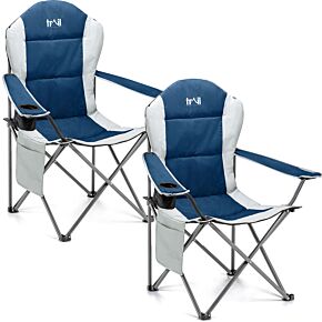 Set of two Trail Blue Falcon Padded Camping Chairs