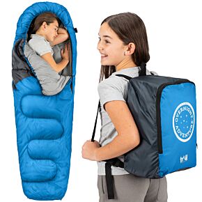 Trail Kids Overnight Adventure Sleeping Bag Blue